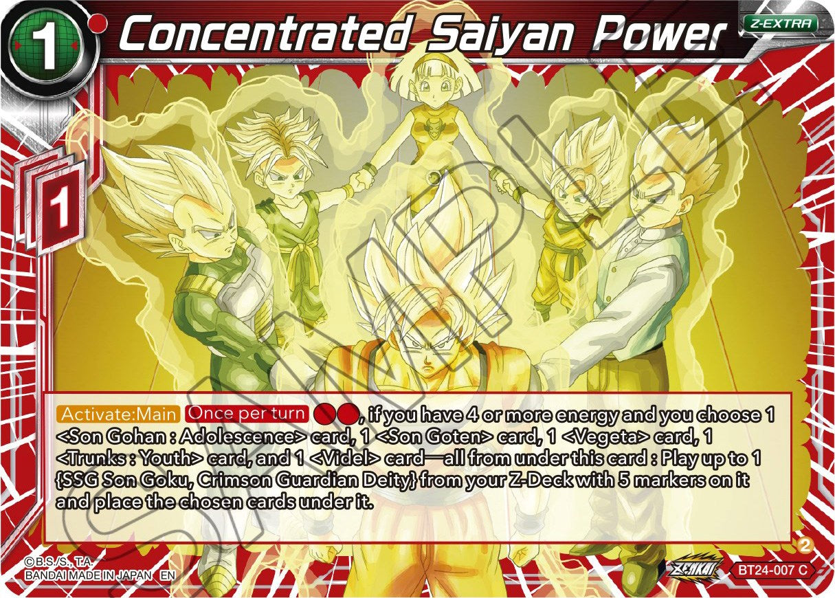 Concentrated Saiyan Power (BT24-007) [Beyond Generations] | Dragon's Lair Comics and Fantasy Houston TX