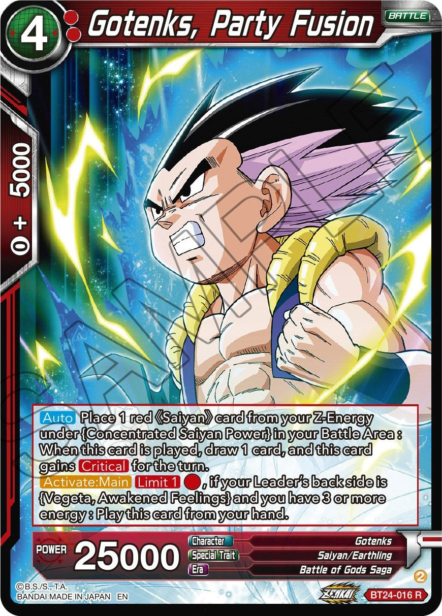 Gotenks, Party Fusion (BT24-016) [Beyond Generations] | Dragon's Lair Comics and Fantasy Houston TX