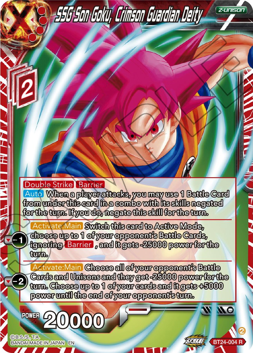 SSG Son Goku, Crimson Guardian Deity (BT24-004) [Beyond Generations] | Dragon's Lair Comics and Fantasy Houston TX