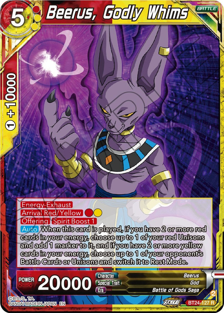 Beerus, Godly Whims (BT24-127) [Beyond Generations] | Dragon's Lair Comics and Fantasy Houston TX