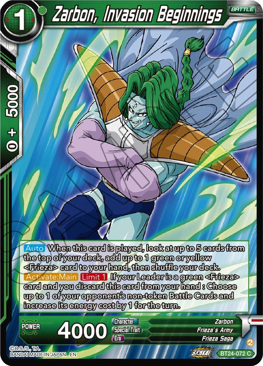Zarbon, Invasion Beginnings (BT24-072) [Beyond Generations] | Dragon's Lair Comics and Fantasy Houston TX