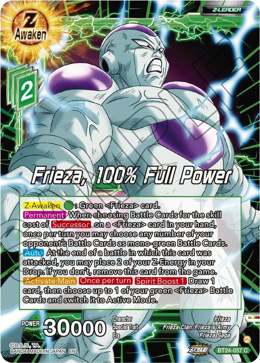 Frieza, 100% Full Power (BT24-057) [Beyond Generations] | Dragon's Lair Comics and Fantasy Houston TX