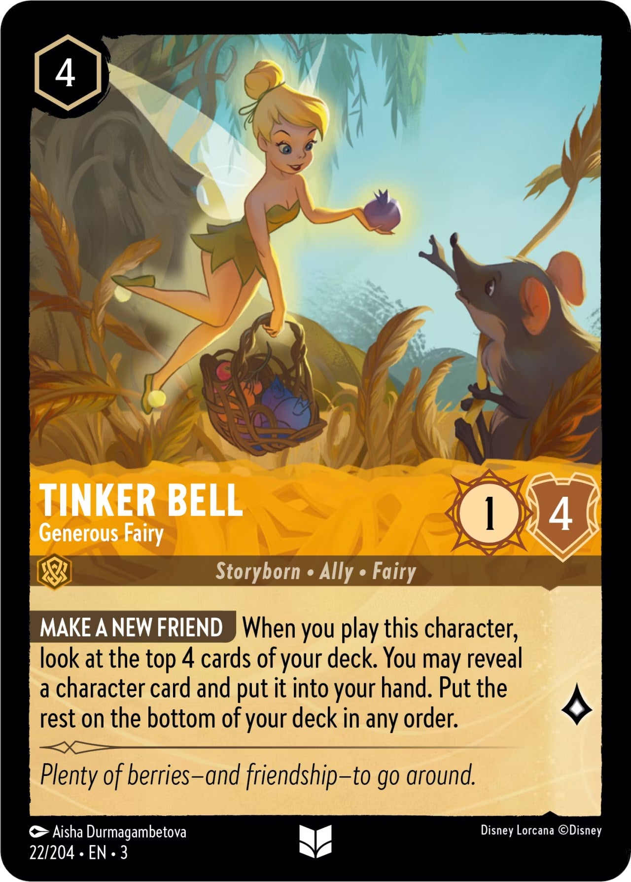 Tinker Bell - Generous Fairy (22/204) [Into the Inklands] | Odin's Place