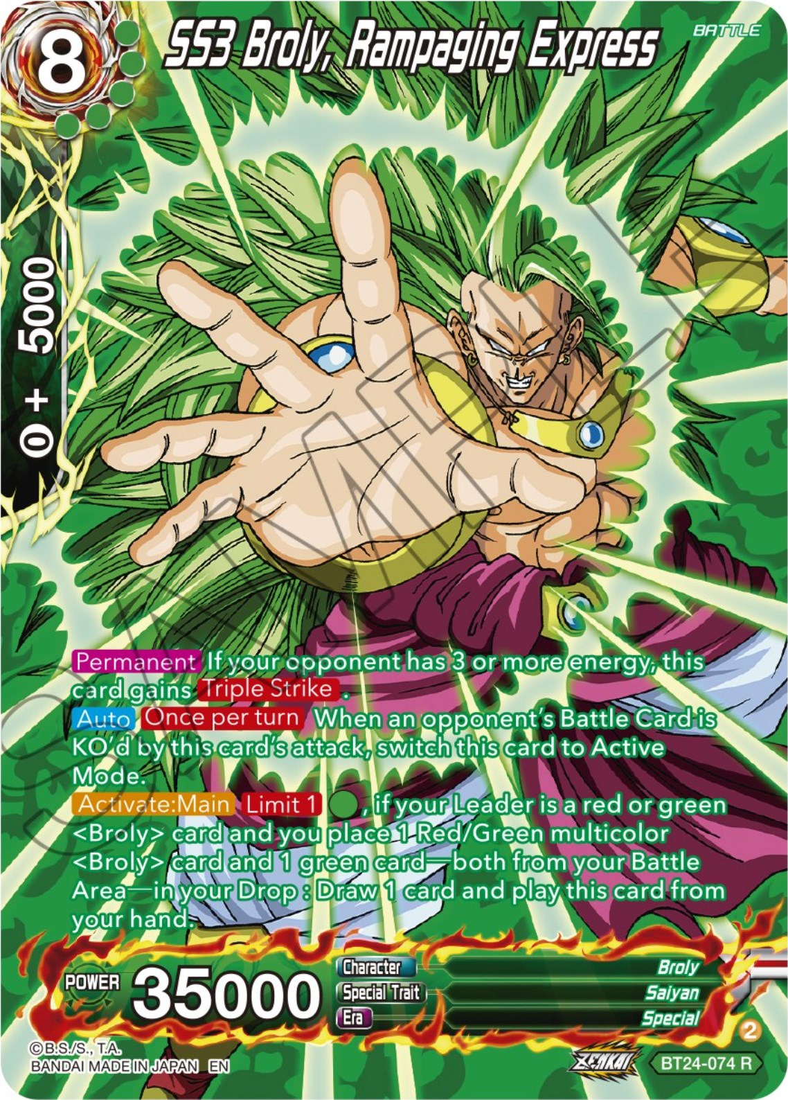 SS3 Broly, Rampaging Express (Collector Booster) (BT24-074) [Beyond Generations] | Dragon's Lair Comics and Fantasy Houston TX