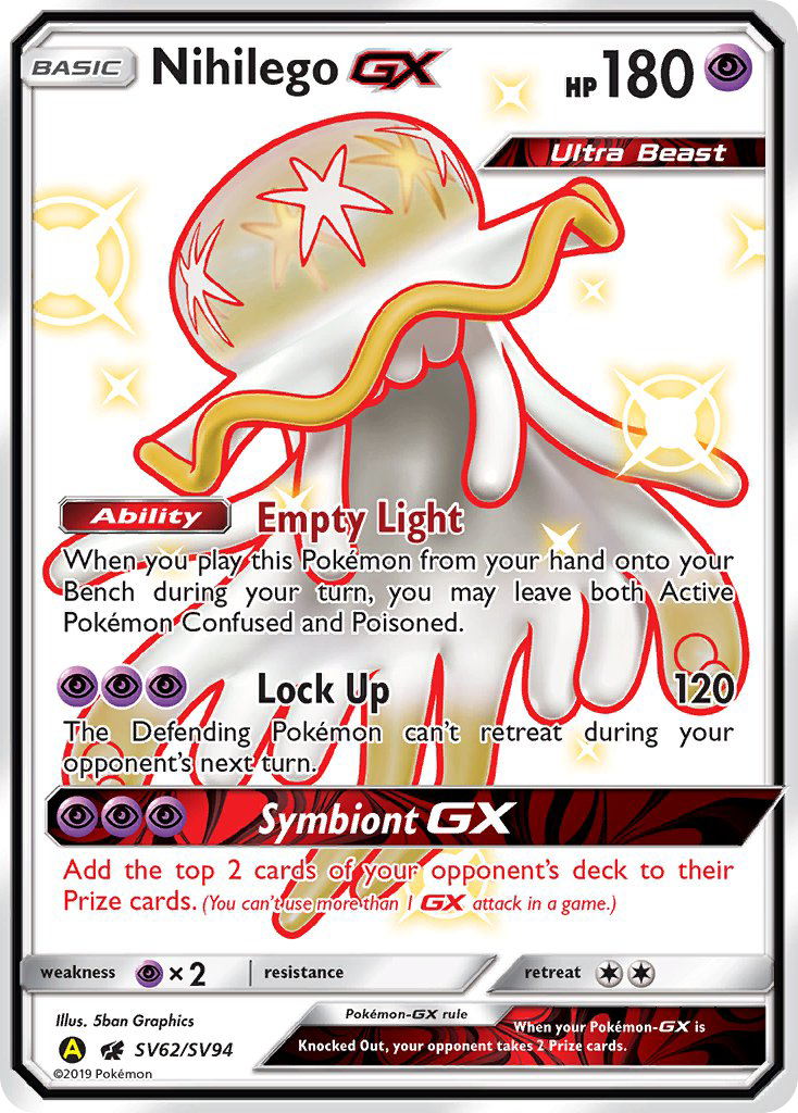 Nihilego GX (SV62/SV94) [Sun & Moon: Hidden Fates - Shiny Vault] | Dragon's Lair Comics and Fantasy Houston TX