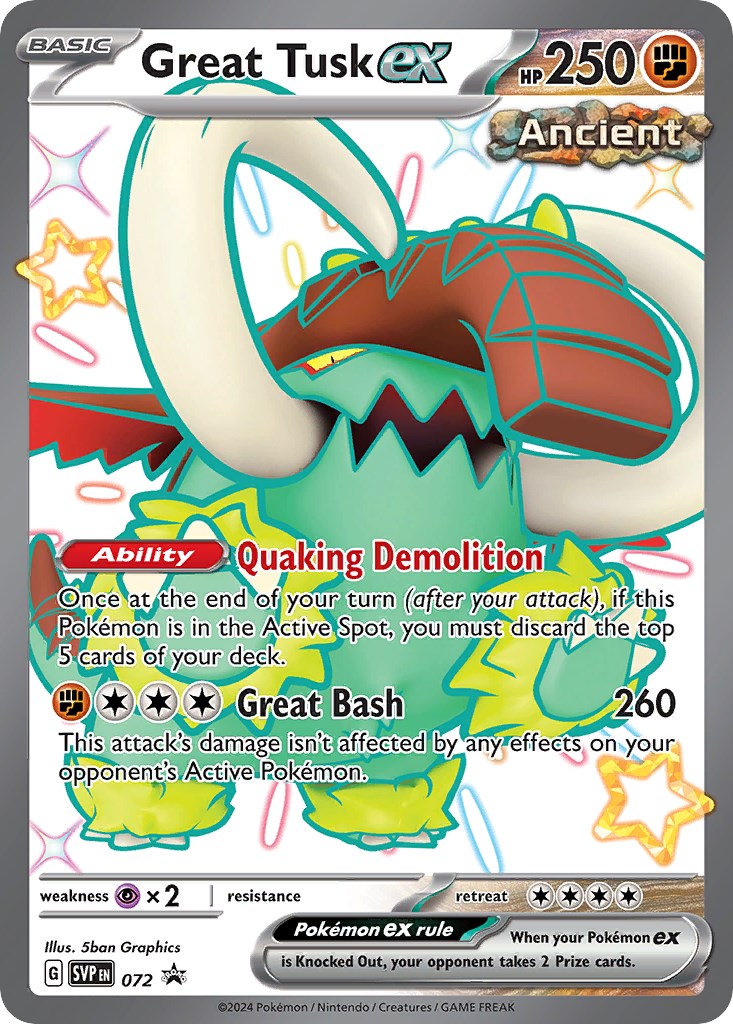 Great Tusk ex (072) [Scarlet & Violet: Black Star Promos] | Dragon's Lair Comics and Fantasy Houston TX