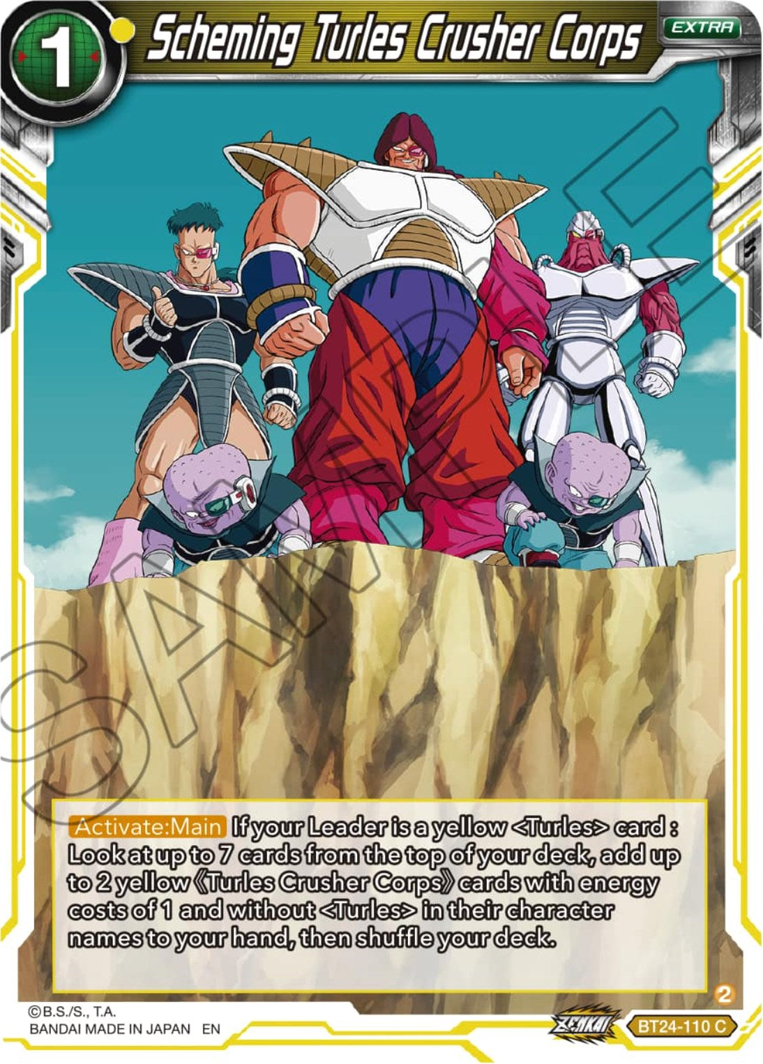 Scheming Turles Crusher Corps (BT24-110) [Beyond Generations] | Dragon's Lair Comics and Fantasy Houston TX