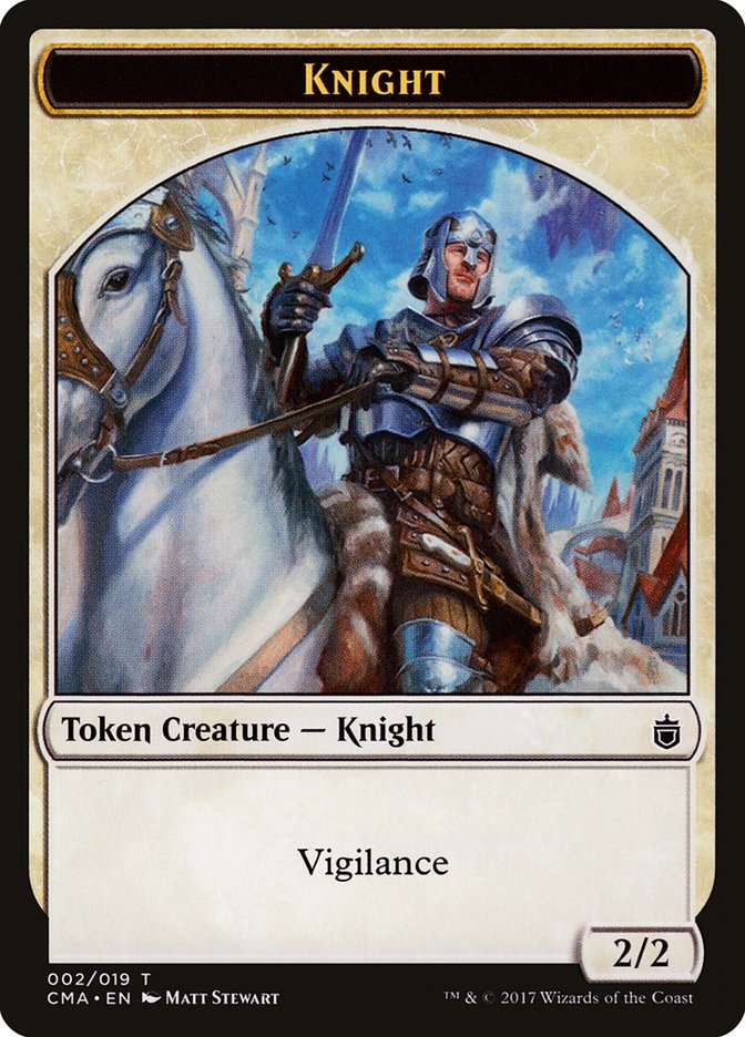 Knight Token [Commander Anthology Tokens] | Dragon's Lair Comics and Fantasy Houston TX