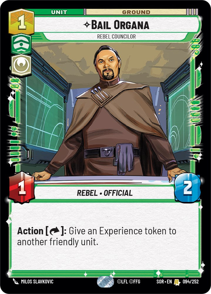 Bail Organa - Rebel Councilor (094/252) [Spark of Rebellion] | Dragon's Lair Comics and Fantasy Houston TX