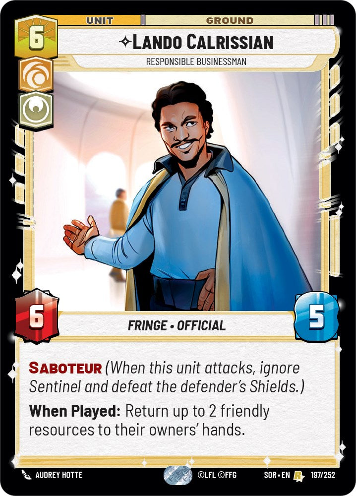 Lando Calrissian - Responsible Businessman (197/252) [Spark of Rebellion] | Odin's Place