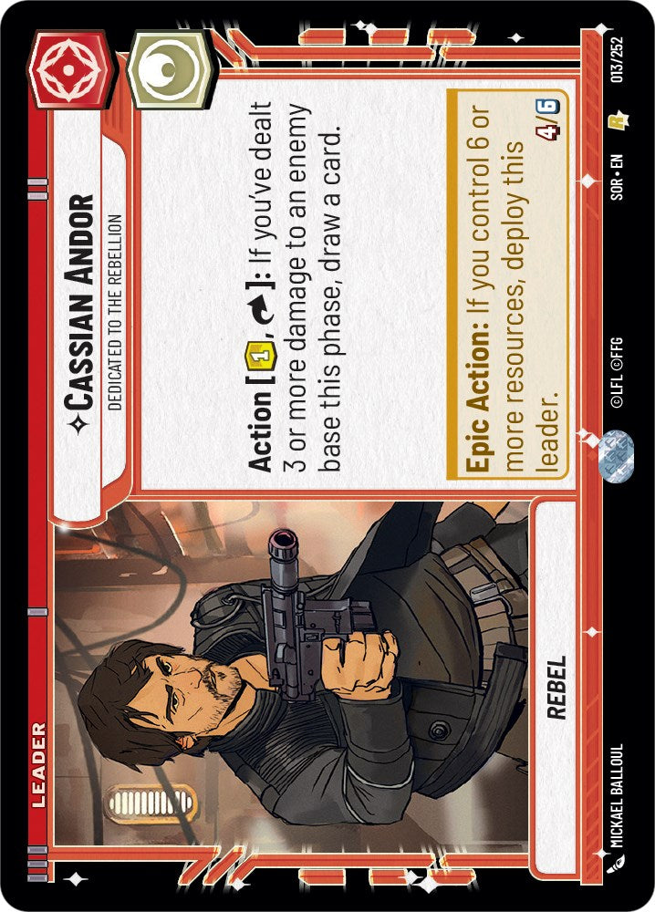 Cassian Andor - Dedicated to the Rebellion (013/252) [Spark of Rebellion] | Odin's Place