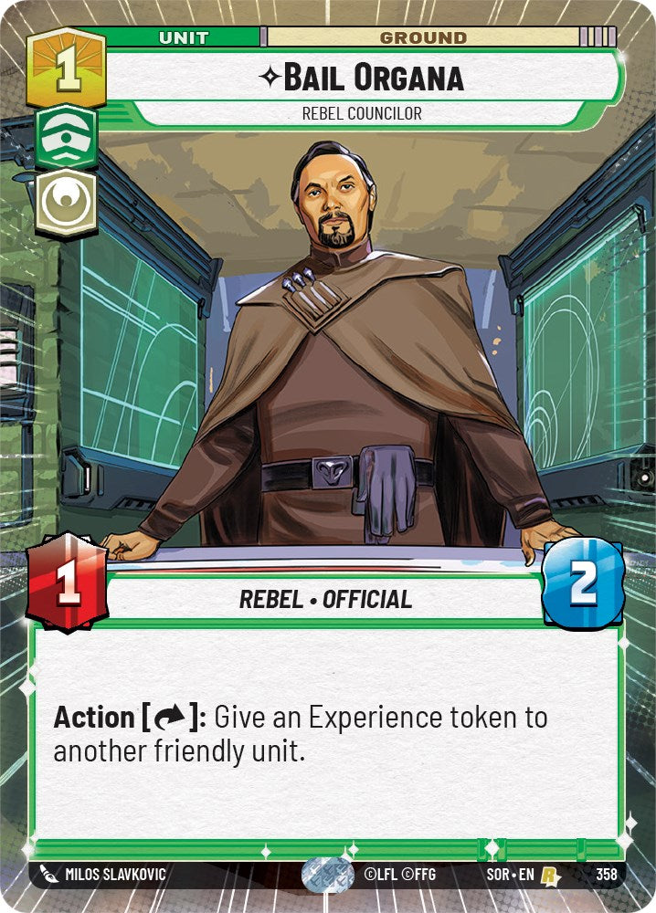 Bail Organa - Rebel Councilor (Hyperspace) (358) [Spark of Rebellion] | Dragon's Lair Comics and Fantasy Houston TX