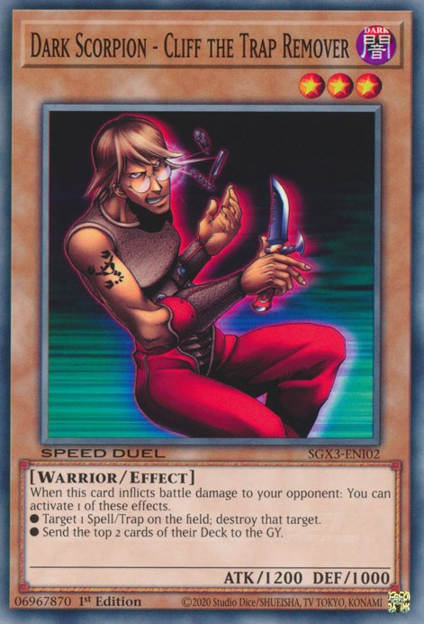 Dark Scorpion - Cliff the Trap Remover [SGX3-ENI02] Common | Dragon's Lair Comics and Fantasy Houston TX