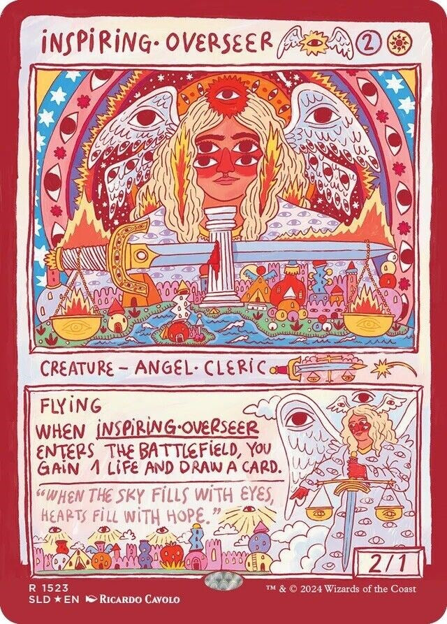 Inspiring Overseer (Rainbow Foil) [Secret Lair Drop Series] | Dragon's Lair Comics and Fantasy Houston TX