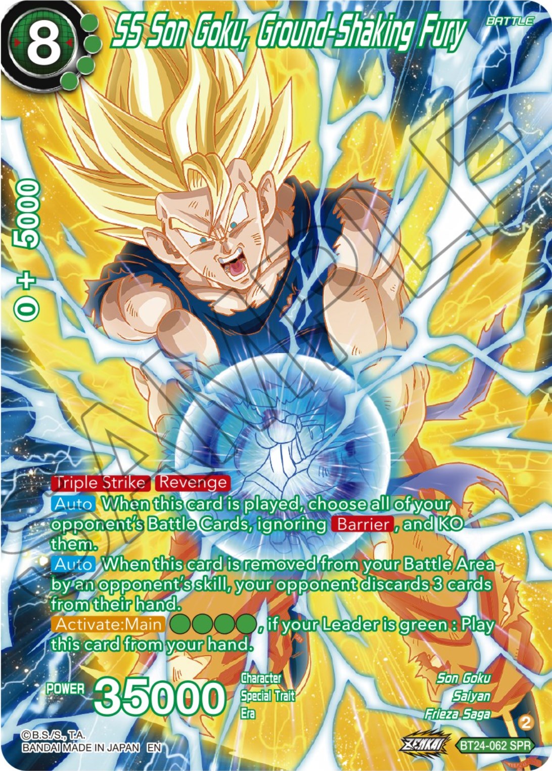 SS Son Goku, Ground-Shaking Fury (SPR) (BT24-062) [Beyond Generations] | Dragon's Lair Comics and Fantasy Houston TX