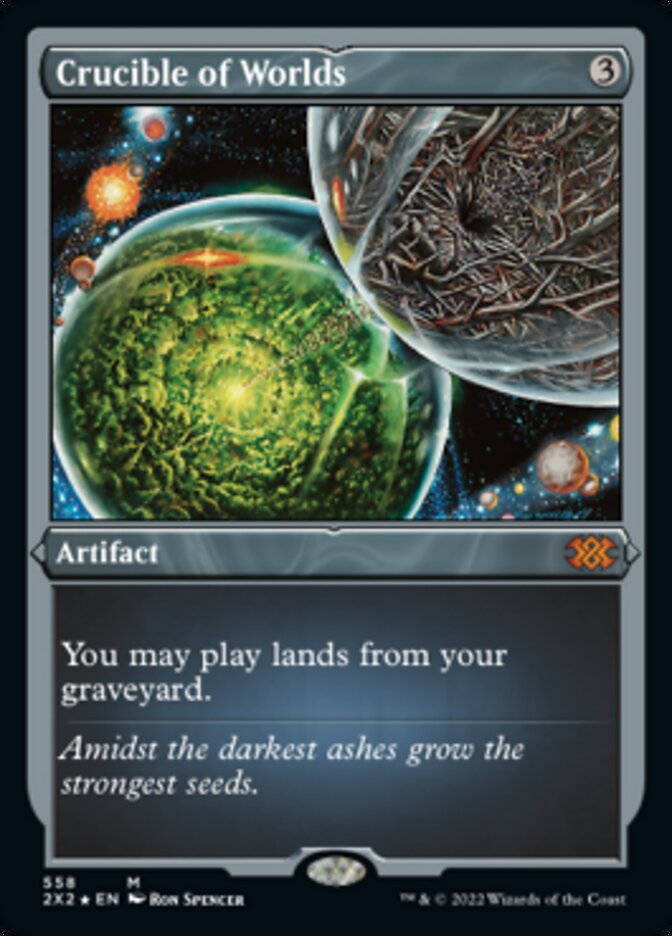 Crucible of Worlds (Foil Etched) [Double Masters 2022] | Dragon's Lair Comics and Fantasy Houston TX