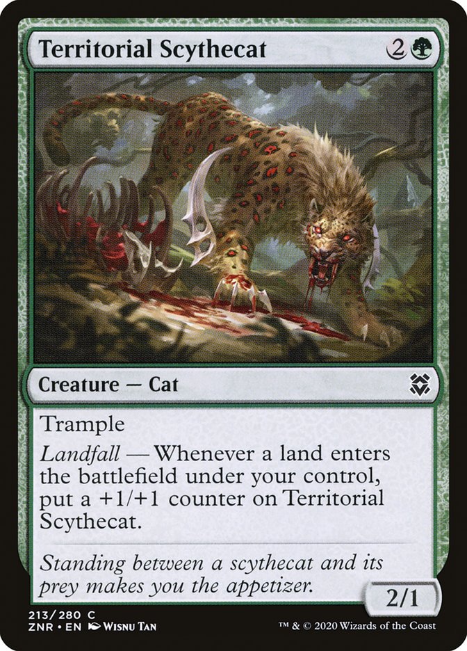 Territorial Scythecat [Zendikar Rising] | Dragon's Lair Comics and Fantasy Houston TX
