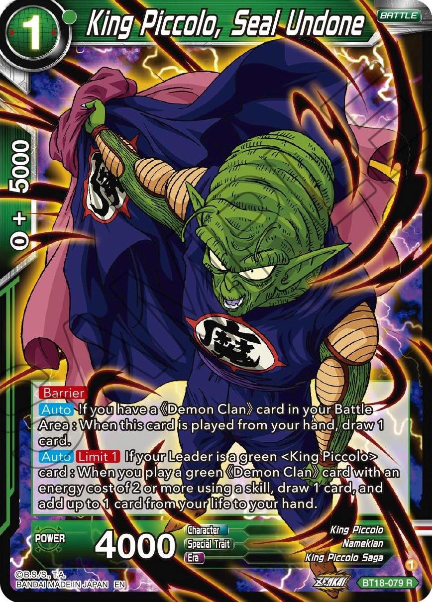 King Piccolo, Seal Undone (BT18-079) [Dawn of the Z-Legends] | Dragon's Lair Comics and Fantasy Houston TX