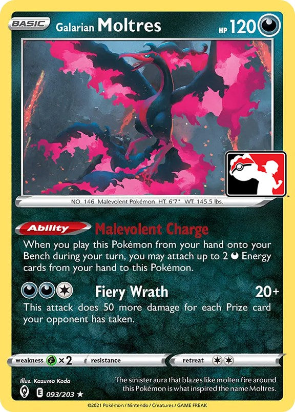 Galarian Moltres (093/203) [Prize Pack Series One] | Dragon's Lair Comics and Fantasy Houston TX