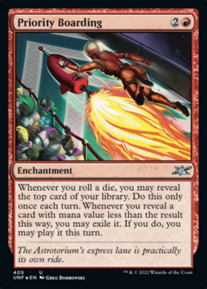 Priority Boarding (Galaxy Foil) [Unfinity] | Dragon's Lair Comics and Fantasy Houston TX