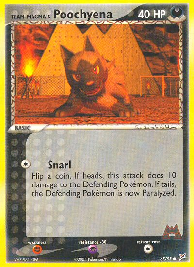 Team Magma's Poochyena (65/95) [EX: Team Magma vs Team Aqua] | Dragon's Lair Comics and Fantasy Houston TX