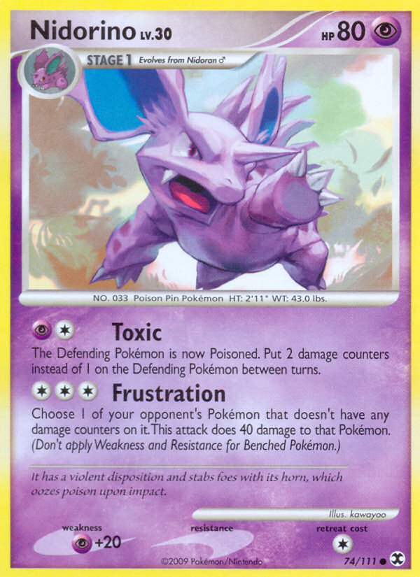 Nidorino (74/111) [Platinum: Rising Rivals] | Dragon's Lair Comics and Fantasy Houston TX