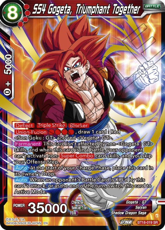 SS4 Gogeta, Triumphant Together (BT18-019) [Dawn of the Z-Legends] | Dragon's Lair Comics and Fantasy Houston TX