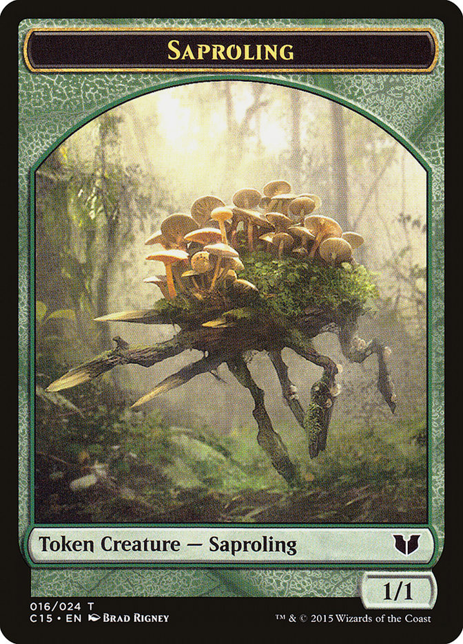Elephant // Saproling Double-Sided Token [Commander 2015 Tokens] | Dragon's Lair Comics and Fantasy Houston TX