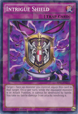 Intrigue Shield [BP03-EN231] Shatterfoil Rare | Dragon's Lair Comics and Fantasy Houston TX