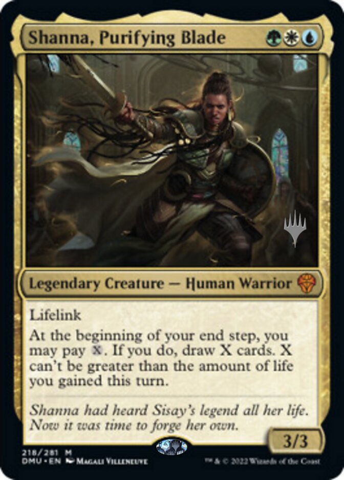 Shanna, Purifying Blade (Promo Pack) [Dominaria United Promos] | Dragon's Lair Comics and Fantasy Houston TX