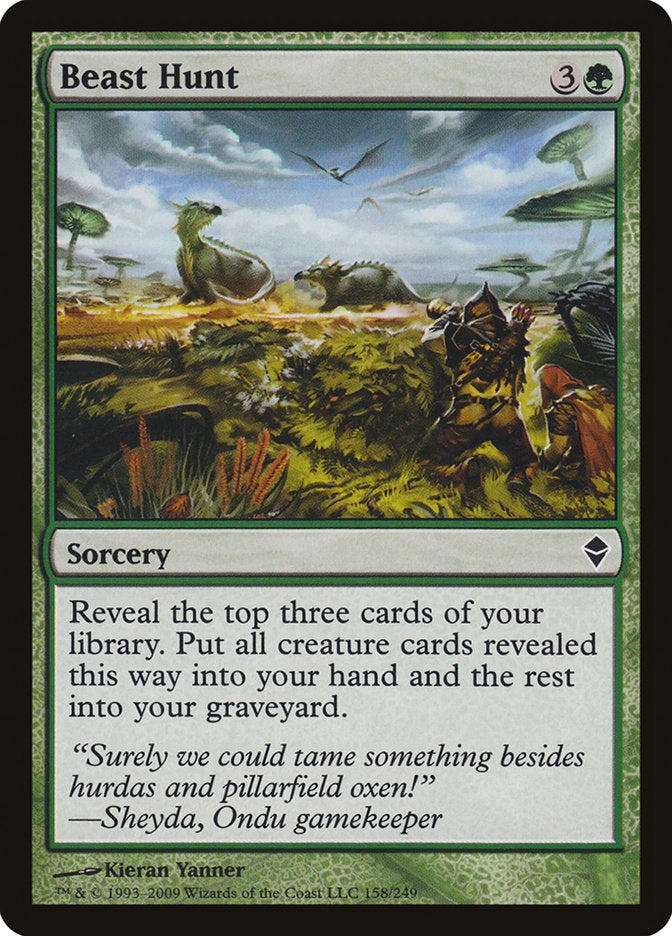 Beast Hunt [Zendikar] | Dragon's Lair Comics and Fantasy Houston TX
