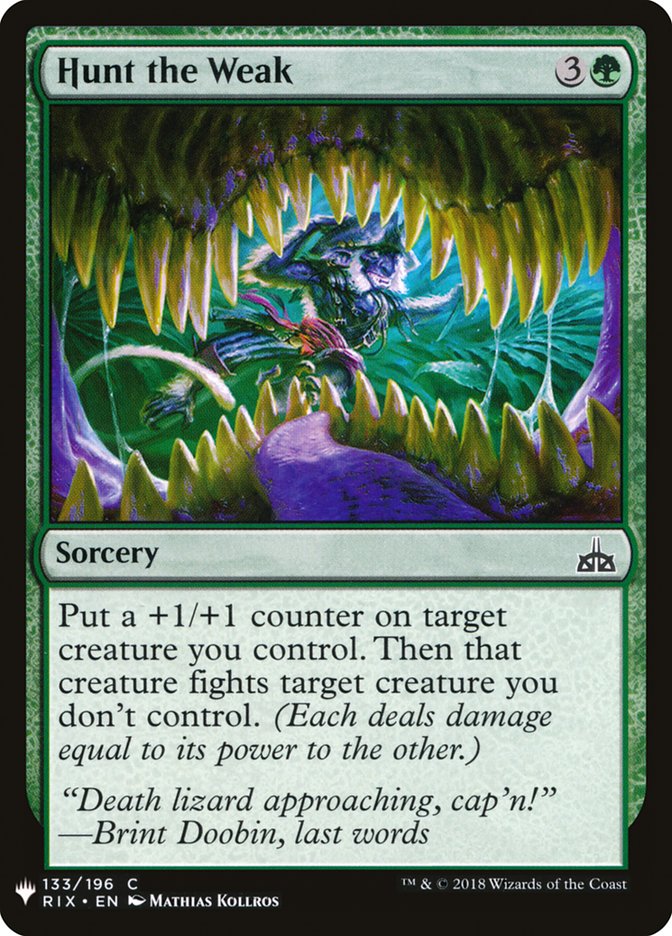 Hunt the Weak [Mystery Booster] | Dragon's Lair Comics and Fantasy Houston TX