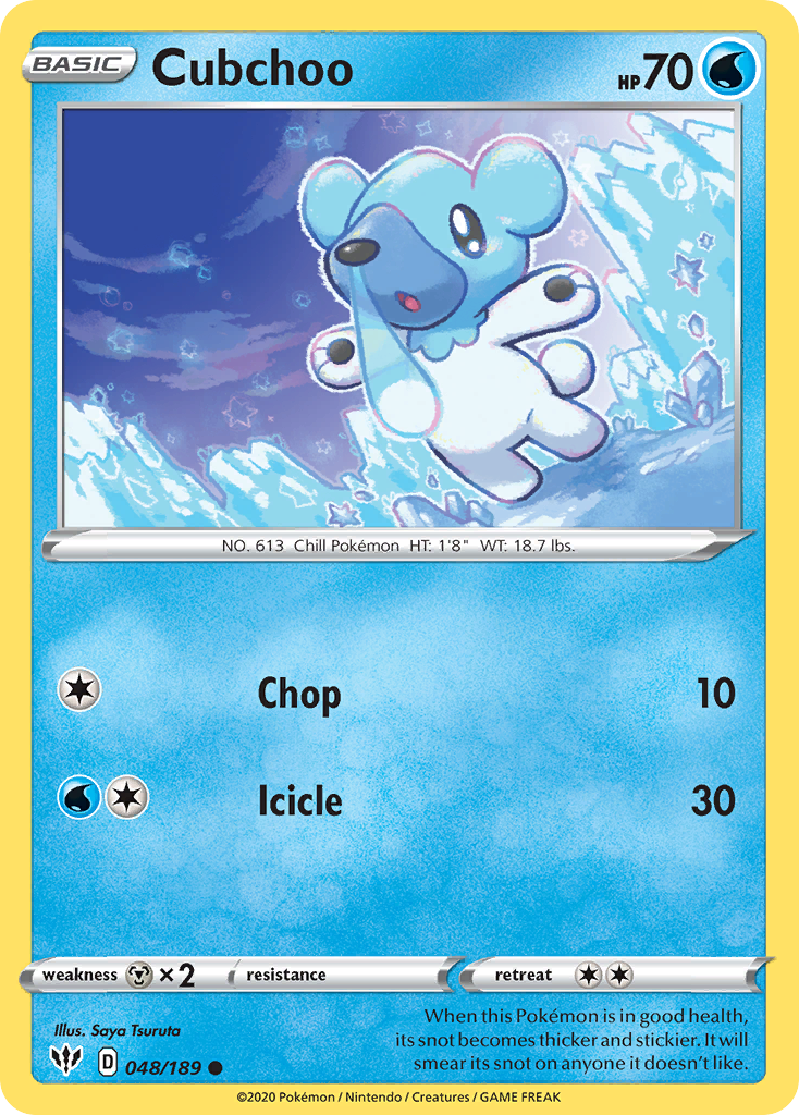 Cubchoo (048/189) [Sword & Shield: Darkness Ablaze] | Dragon's Lair Comics and Fantasy Houston TX