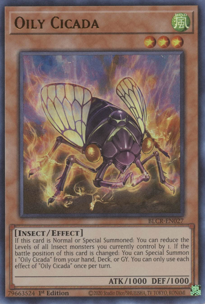 Oily Cicada [BLCR-EN027] Ultra Rare | Dragon's Lair Comics and Fantasy Houston TX