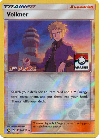 Volkner (135a/156) (League Challenge 3rd Place) [Sun & Moon: Ultra Prism] | Dragon's Lair Comics and Fantasy Houston TX