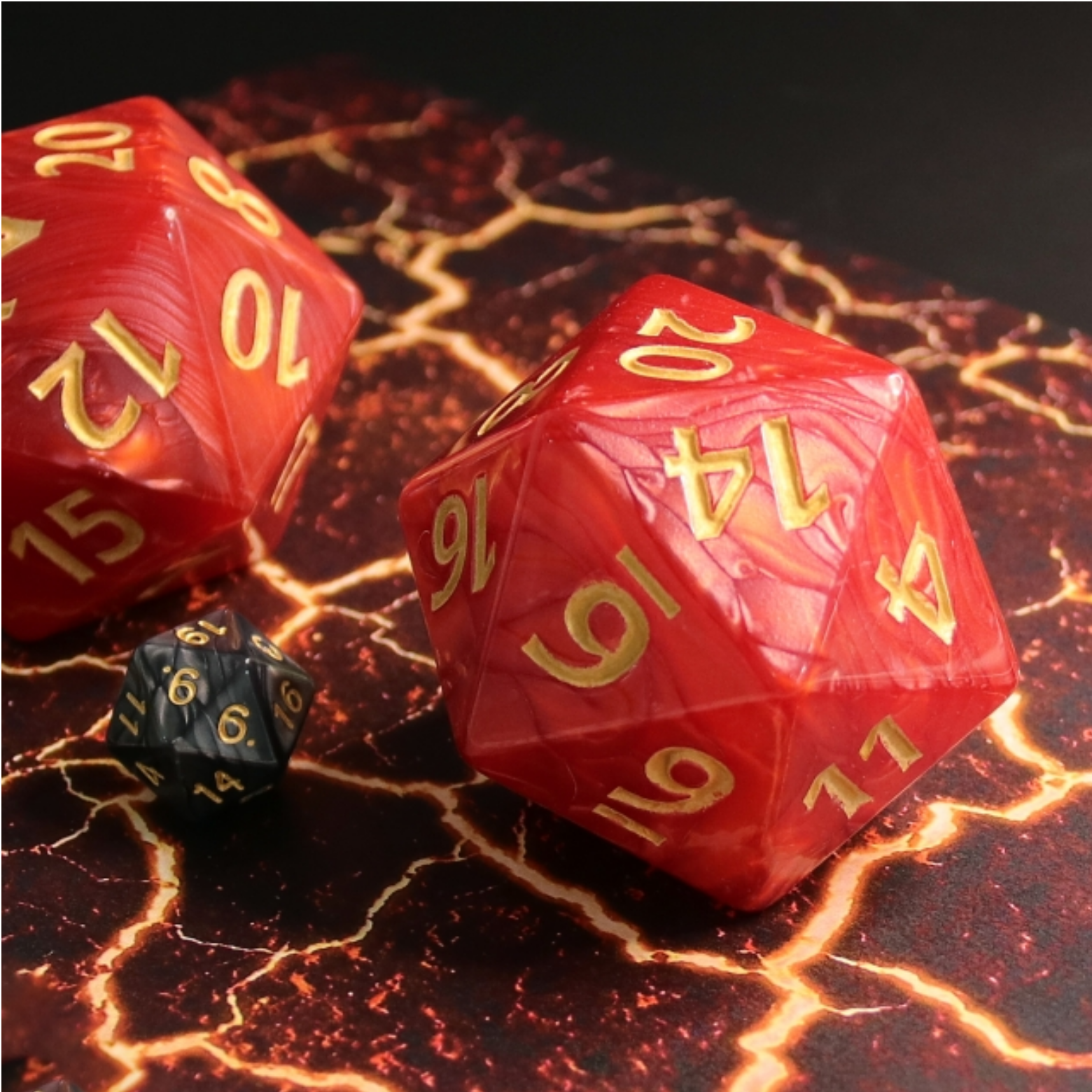 Foam Brain 55mm Titan D20 - Red Pearl | Dragon's Lair Comics and Fantasy Houston TX