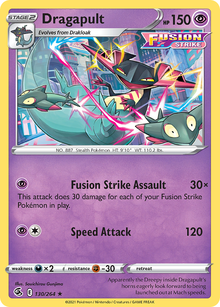 Dragapult (130/264) (Theme Deck Exclusive) [Sword & Shield: Fusion Strike] | Dragon's Lair Comics and Fantasy Houston TX