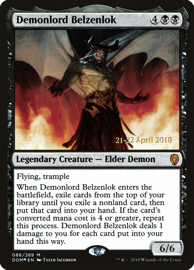 Demonlord Belzenlok [Dominaria Prerelease Promos] | Dragon's Lair Comics and Fantasy Houston TX