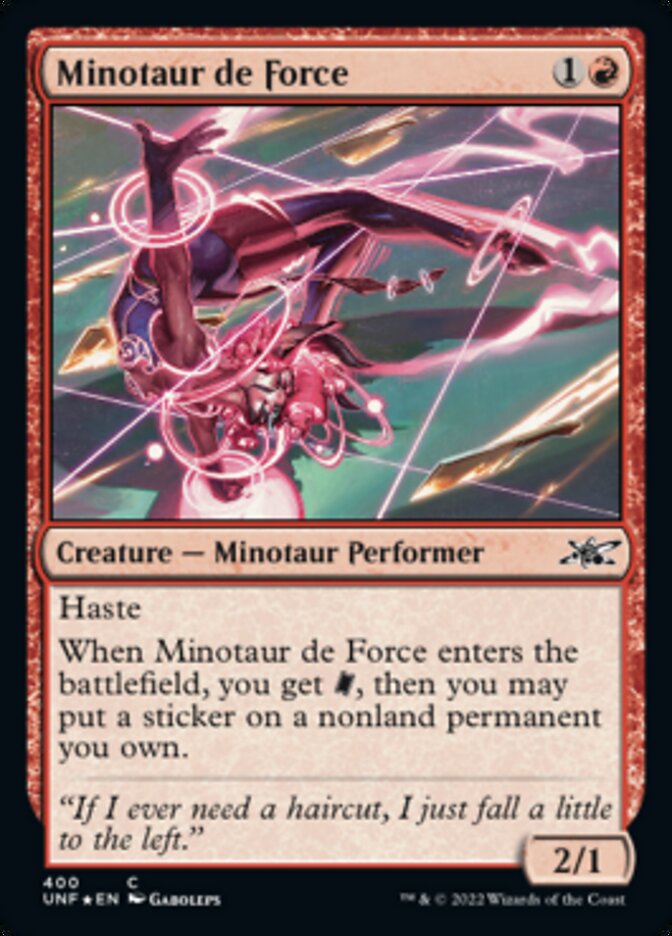 Minotaur de Force (Galaxy Foil) [Unfinity] | Dragon's Lair Comics and Fantasy Houston TX