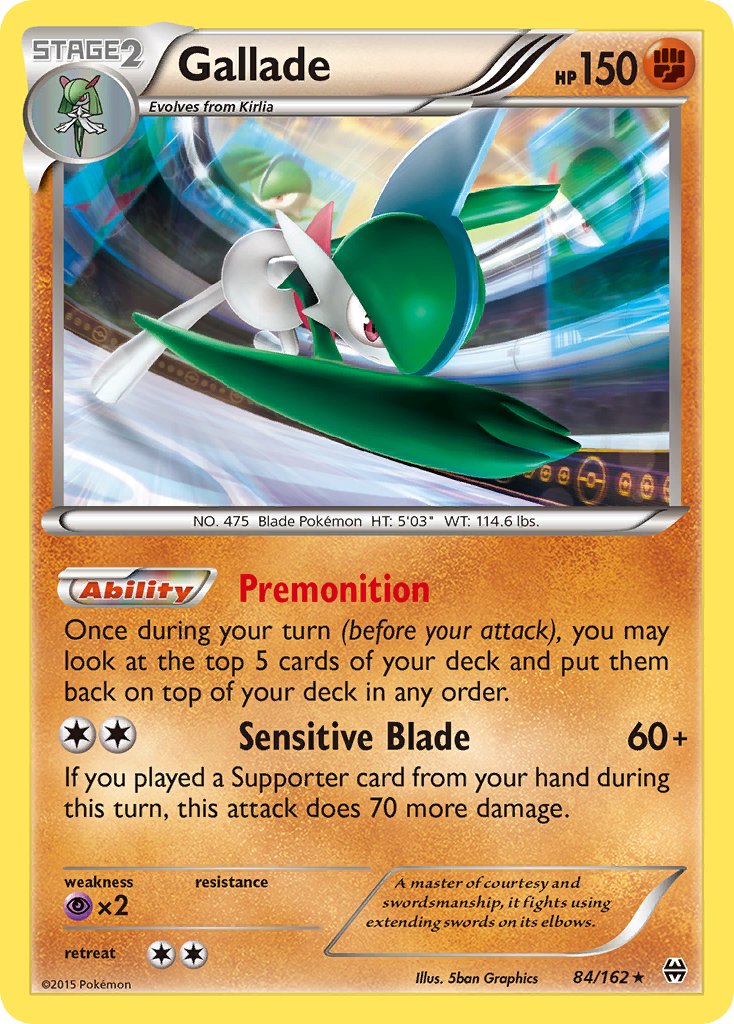 Gallade (84/162) (Cosmos Holo) (Blister Exclusive) [XY: BREAKthrough] | Dragon's Lair Comics and Fantasy Houston TX