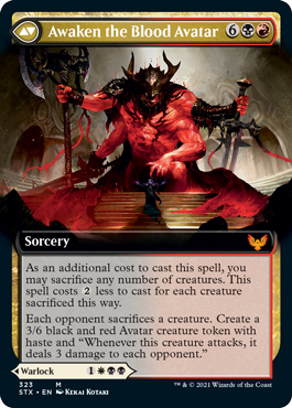 Extus, Oriq Overlord // Awaken the Blood Avatar (Extended Art) [Strixhaven: School of Mages] | Dragon's Lair Comics and Fantasy Houston TX