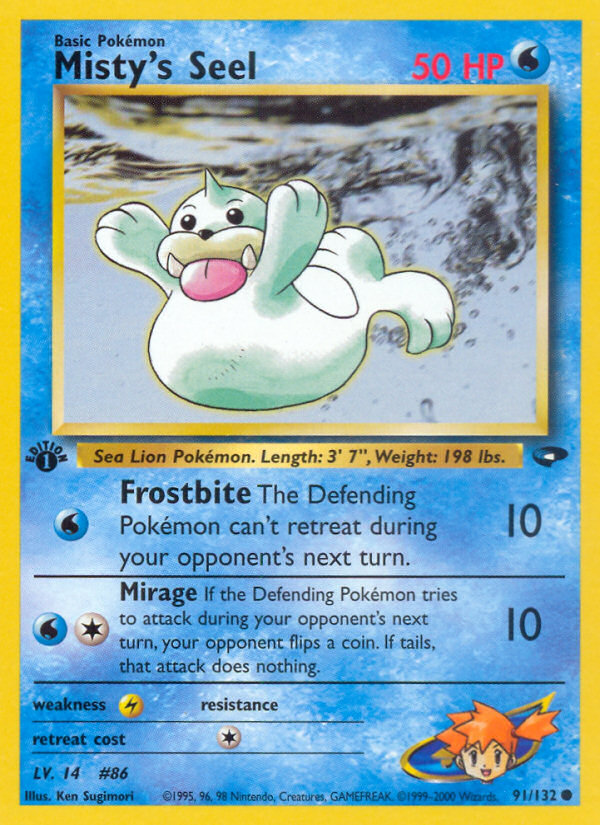 Misty's Seel (91/132) [Gym Challenge 1st Edition] | Dragon's Lair Comics and Fantasy Houston TX