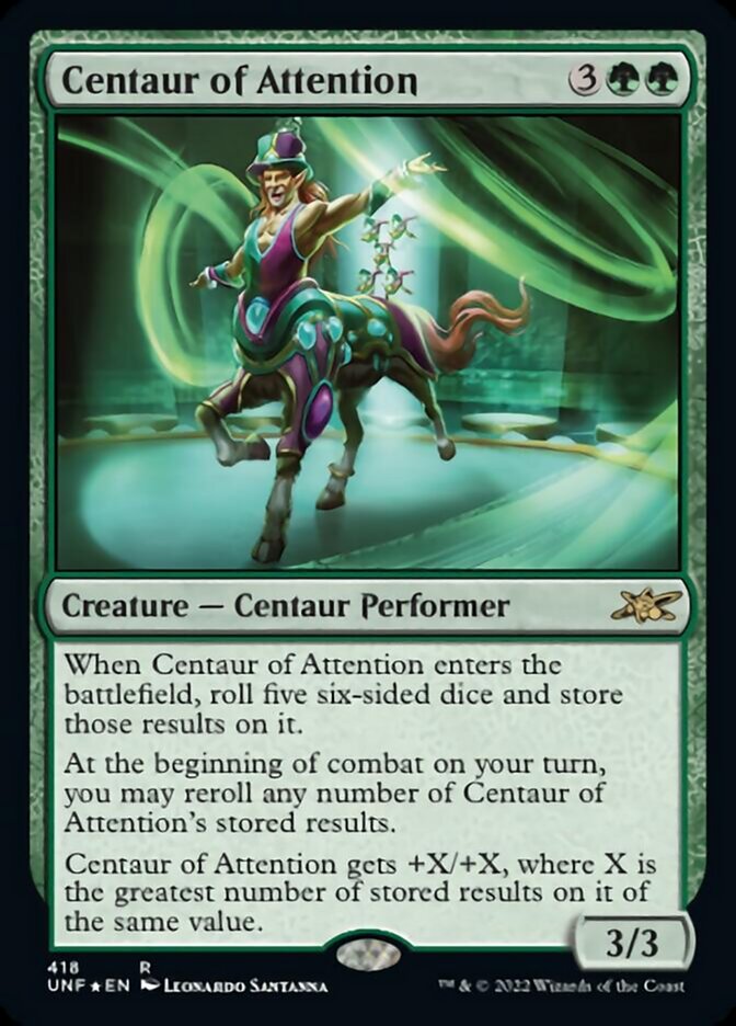 Centaur of Attention (Galaxy Foil) [Unfinity] | Dragon's Lair Comics and Fantasy Houston TX