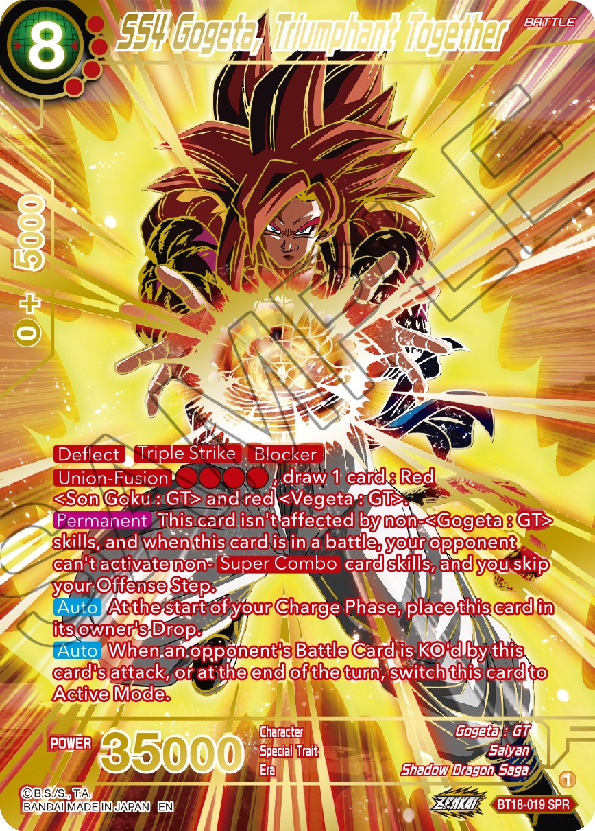 SS4 Gogeta, Triumphant Together (SPR) (BT18-019) [Dawn of the Z-Legends] | Dragon's Lair Comics and Fantasy Houston TX