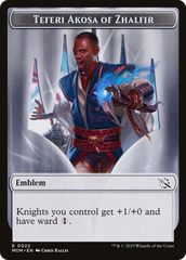 Treasure (21) // Teferi Akosa of Zhalfir Emblem Double-Sided Token [March of the Machine Tokens] | Dragon's Lair Comics and Fantasy Houston TX