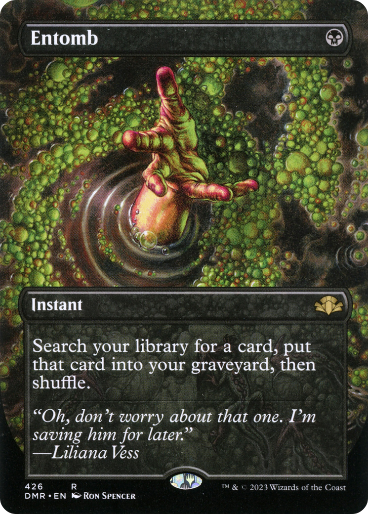 Entomb (Borderless Alternate Art) [Dominaria Remastered] | Dragon's Lair Comics and Fantasy Houston TX