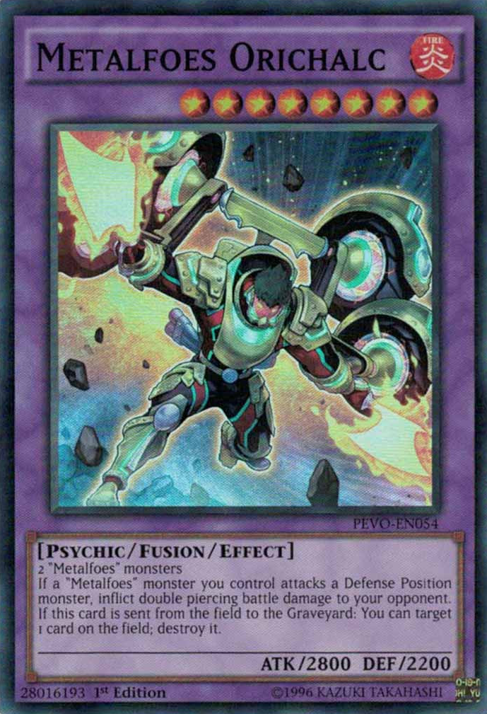 Metalfoes Orichalc [PEVO-EN054] Super Rare | Dragon's Lair Comics and Fantasy Houston TX