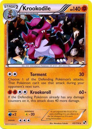 Krookodile (65/114) (Cracked Ice Holo) [Black & White: Base Set] | Dragon's Lair Comics and Fantasy Houston TX