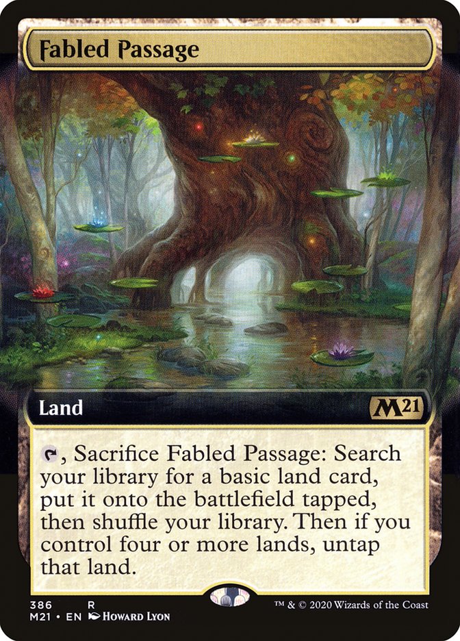 Fabled Passage (Extended Art) [Core Set 2021] | Dragon's Lair Comics and Fantasy Houston TX