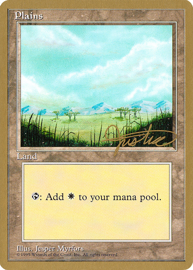 Plains (mj365) (Mark Justice) [Pro Tour Collector Set] | Dragon's Lair Comics and Fantasy Houston TX